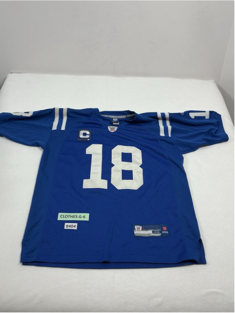 Adult Reebok NFL On Field Captains Jersey Size 48 Manning #!8